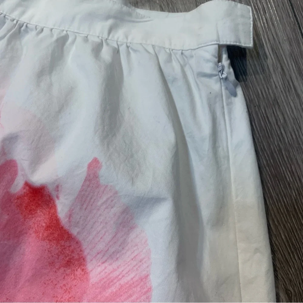 Isaac Mizrahi for Target white floral midi skirt white pink large